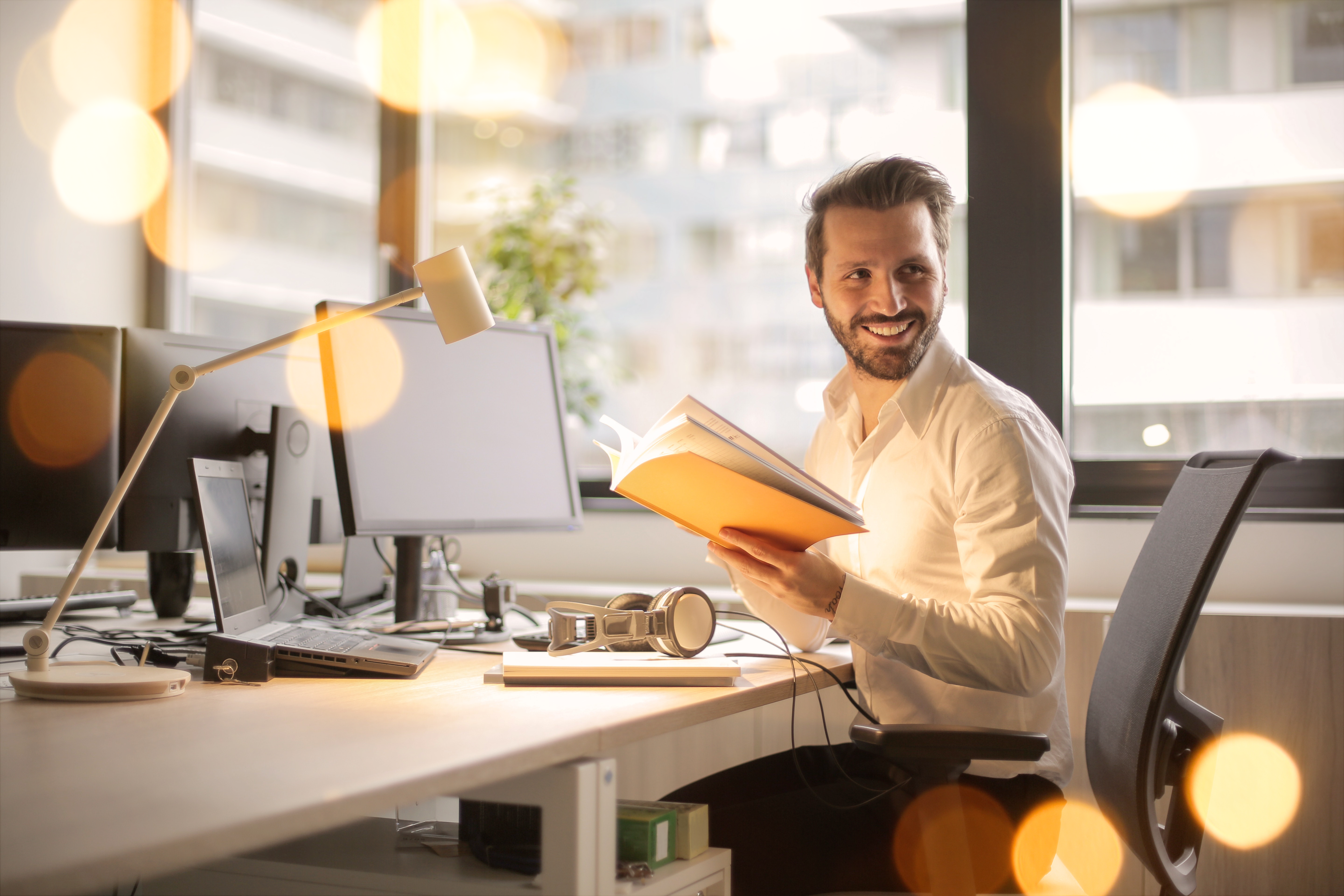 happy businessman bokeh happy businessman bokeh
